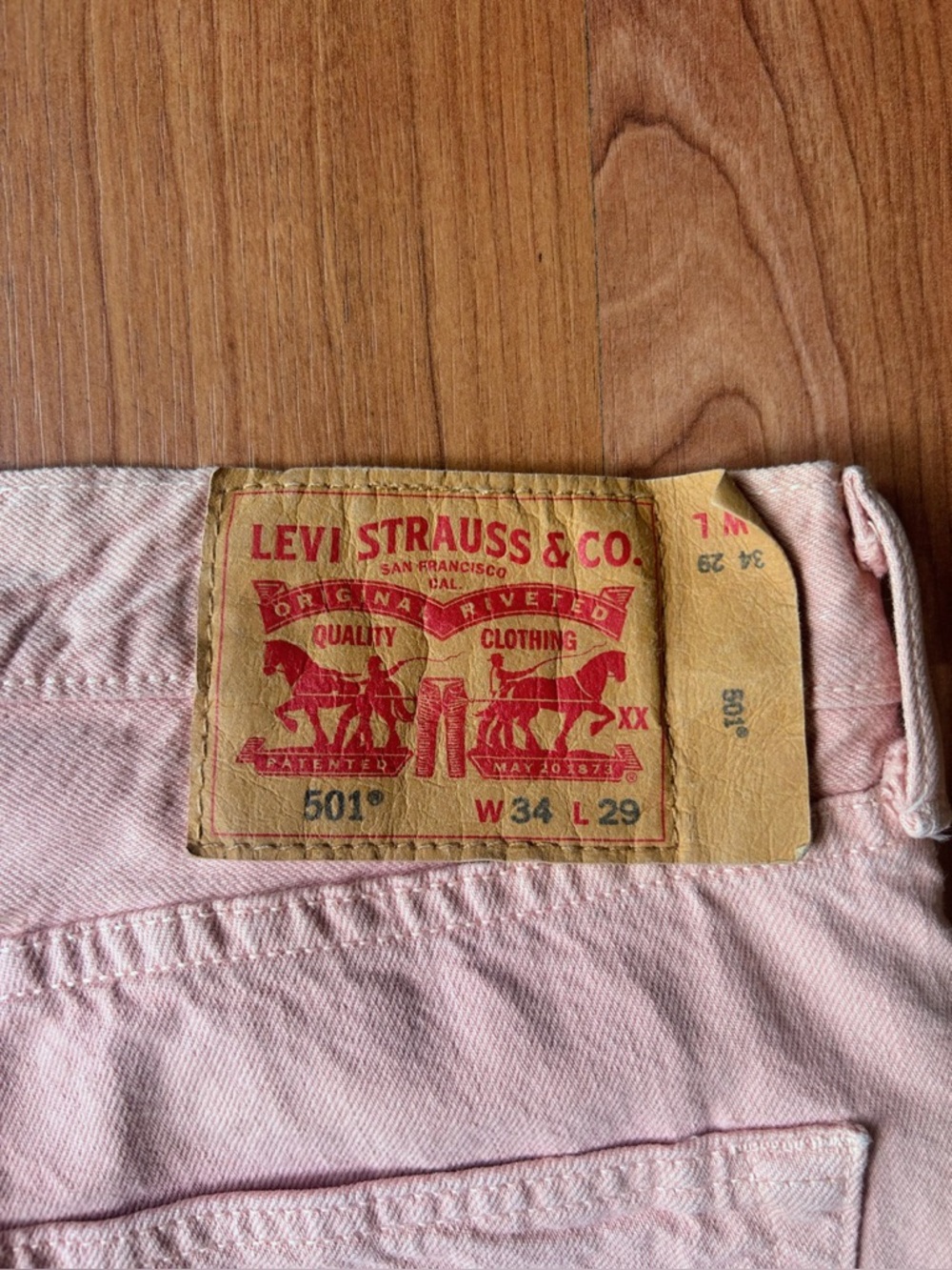 levis 501 button fly jeans mens 34x29 - Picture 6 of 6